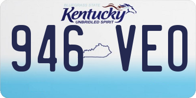 KY license plate 946VEO