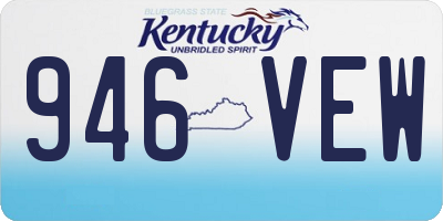KY license plate 946VEW