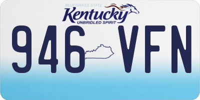 KY license plate 946VFN