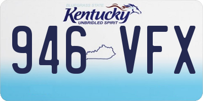 KY license plate 946VFX