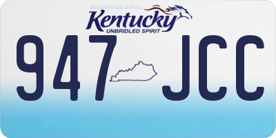 KY license plate 947JCC