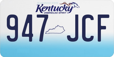 KY license plate 947JCF