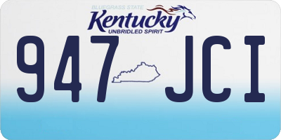 KY license plate 947JCI