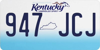 KY license plate 947JCJ