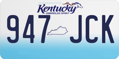 KY license plate 947JCK