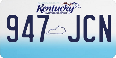 KY license plate 947JCN