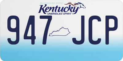 KY license plate 947JCP