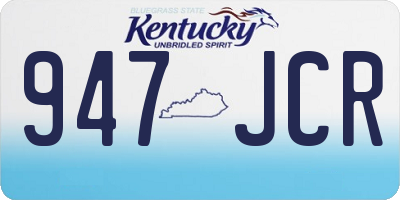 KY license plate 947JCR