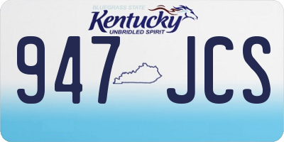 KY license plate 947JCS