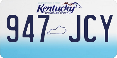 KY license plate 947JCY
