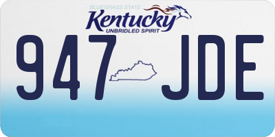 KY license plate 947JDE