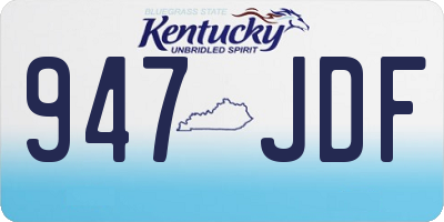 KY license plate 947JDF
