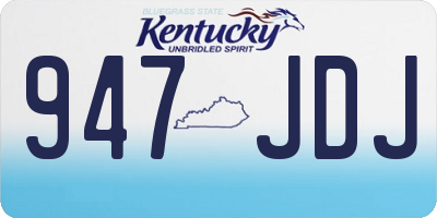 KY license plate 947JDJ