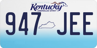 KY license plate 947JEE