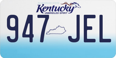 KY license plate 947JEL