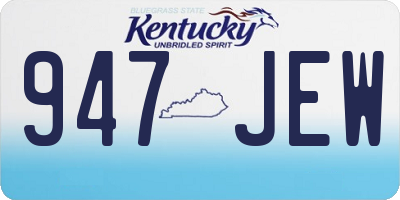 KY license plate 947JEW