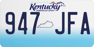 KY license plate 947JFA