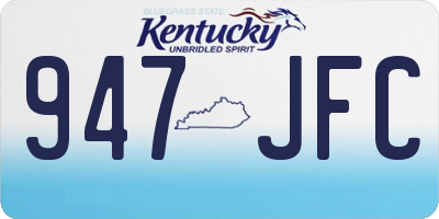 KY license plate 947JFC