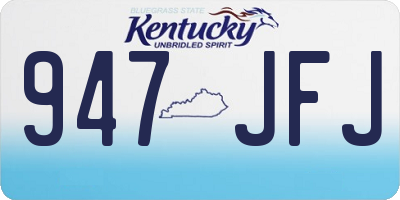 KY license plate 947JFJ