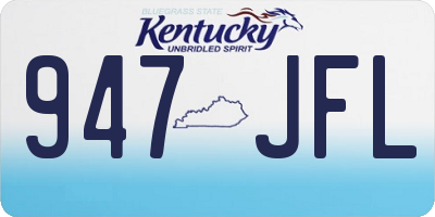 KY license plate 947JFL