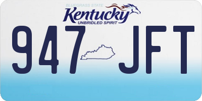 KY license plate 947JFT