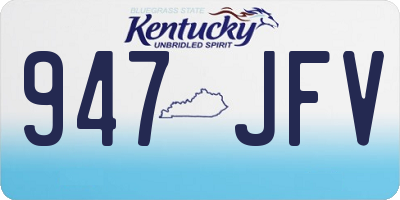 KY license plate 947JFV
