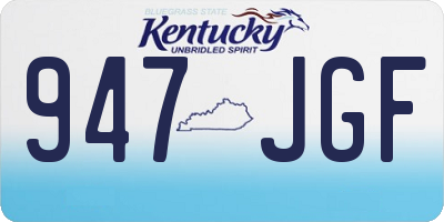 KY license plate 947JGF