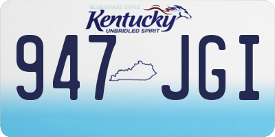 KY license plate 947JGI