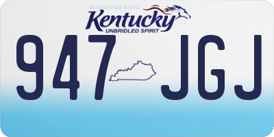 KY license plate 947JGJ