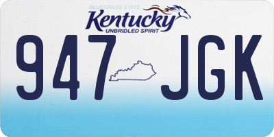 KY license plate 947JGK