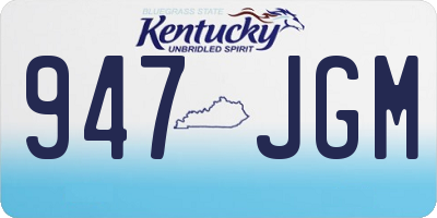 KY license plate 947JGM