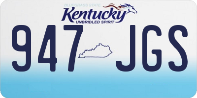 KY license plate 947JGS