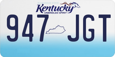 KY license plate 947JGT