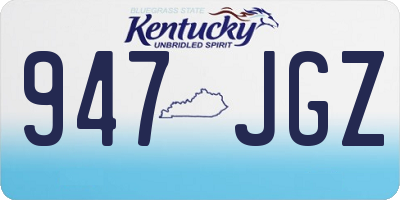 KY license plate 947JGZ