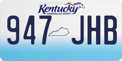 KY license plate 947JHB