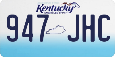KY license plate 947JHC