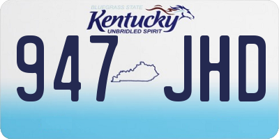 KY license plate 947JHD