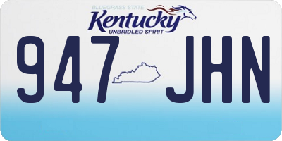 KY license plate 947JHN