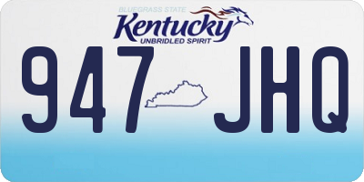 KY license plate 947JHQ