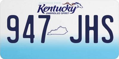 KY license plate 947JHS