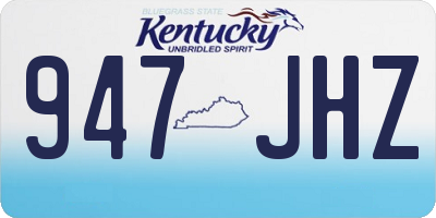 KY license plate 947JHZ