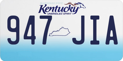 KY license plate 947JIA