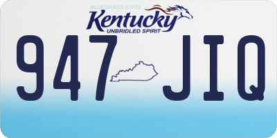 KY license plate 947JIQ
