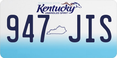 KY license plate 947JIS