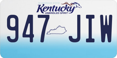KY license plate 947JIW