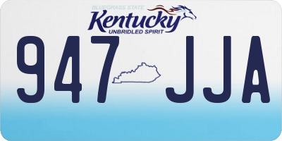KY license plate 947JJA
