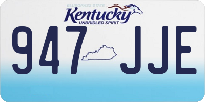 KY license plate 947JJE