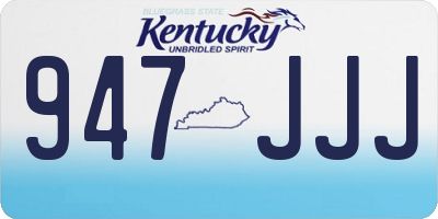 KY license plate 947JJJ