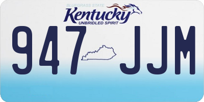 KY license plate 947JJM