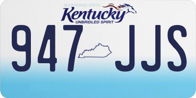KY license plate 947JJS